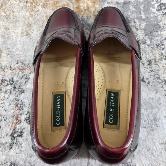 Cole Haan Pinch Penny Loafers Mens 11 C Narrow Burgundy Leather Dress Shoes main image 12